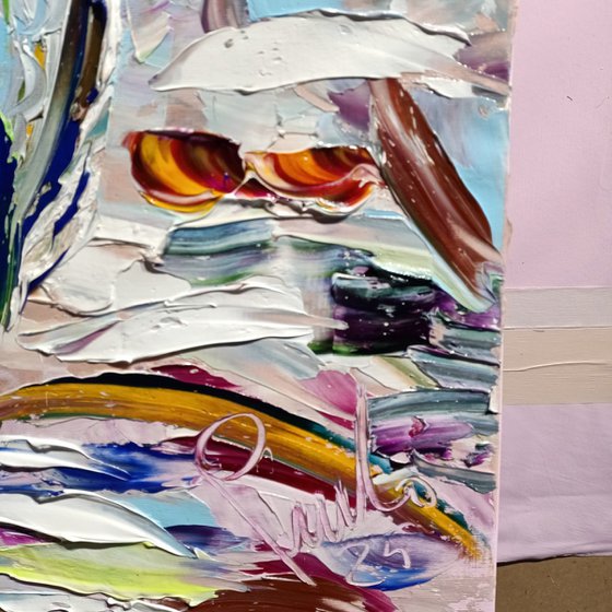 Vaso con fiori arancio