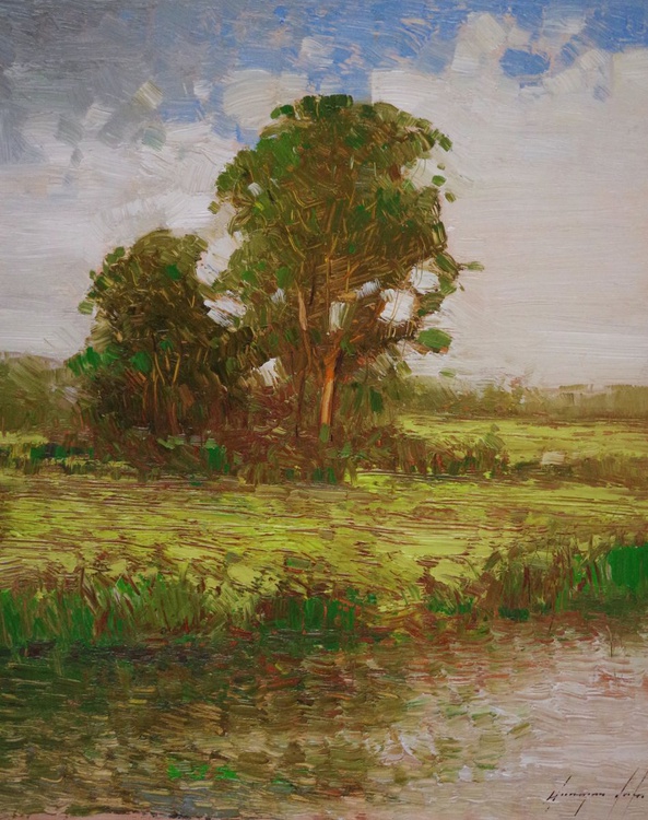 Landscape Oil Painting Lakeside Impressionism Artfinder