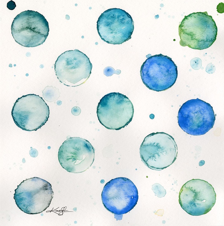 Circle Joy 1 Serene Abstract Watercolor Painti Artfinder