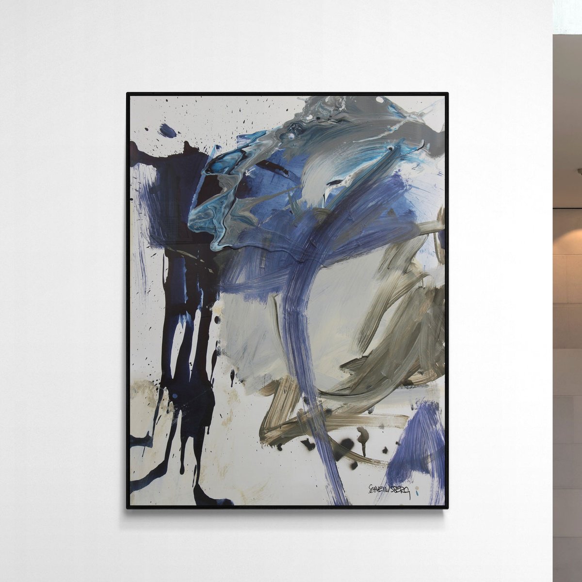 Expressive Abstract Painting By Daniela Schweinsberg, 20 X 26, Tough Times I, Original Artwork