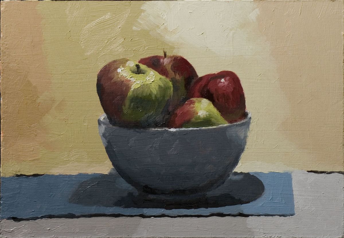 Still Life With Bowl of Apples by Mark Holcroft