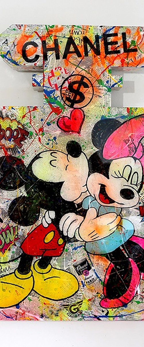 Kiss Chanel Mickey by Gardani Art