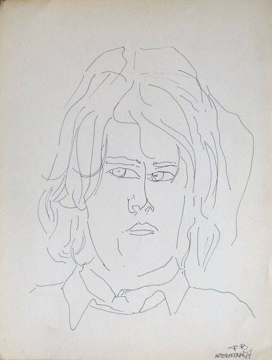 Self-portrait 1977, 32x24 cm