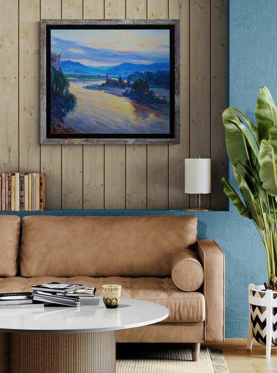 "Sunrise by the river"