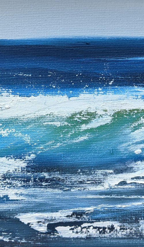 Miniature Wave Seascape #3 by Jo Earl