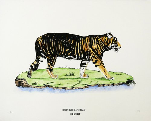 Disrupters (Pseudo melanistic tiger) by Anna Walsh