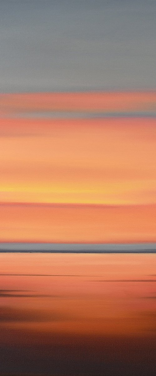 Coastal Glow - Colorful Beach Abstract Landscape by Suzanne Vaughan