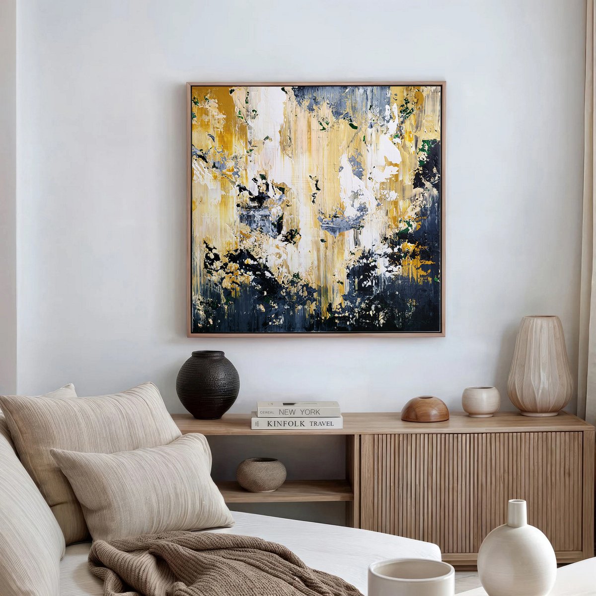 Abstract Acrylic Painting By Alex Senchenko, 39 X 39, Abstract 2535, Original Artwork