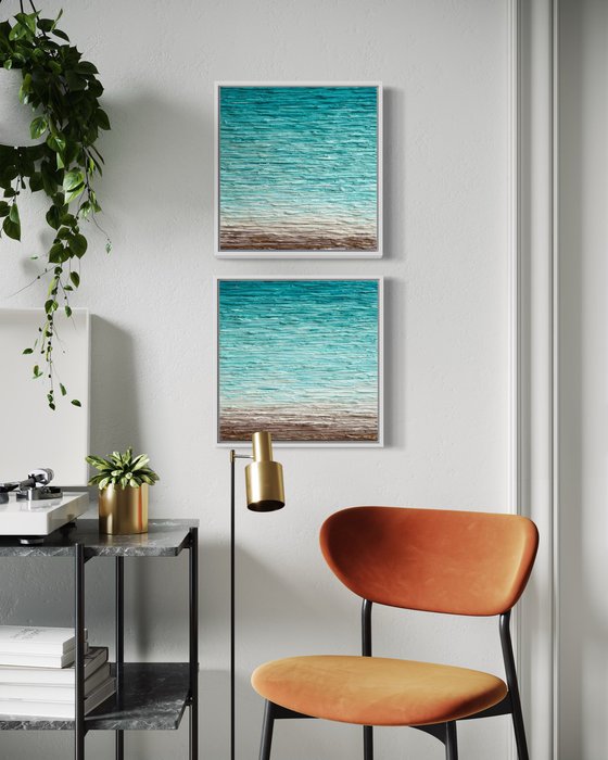 Coastal Calm Diptych