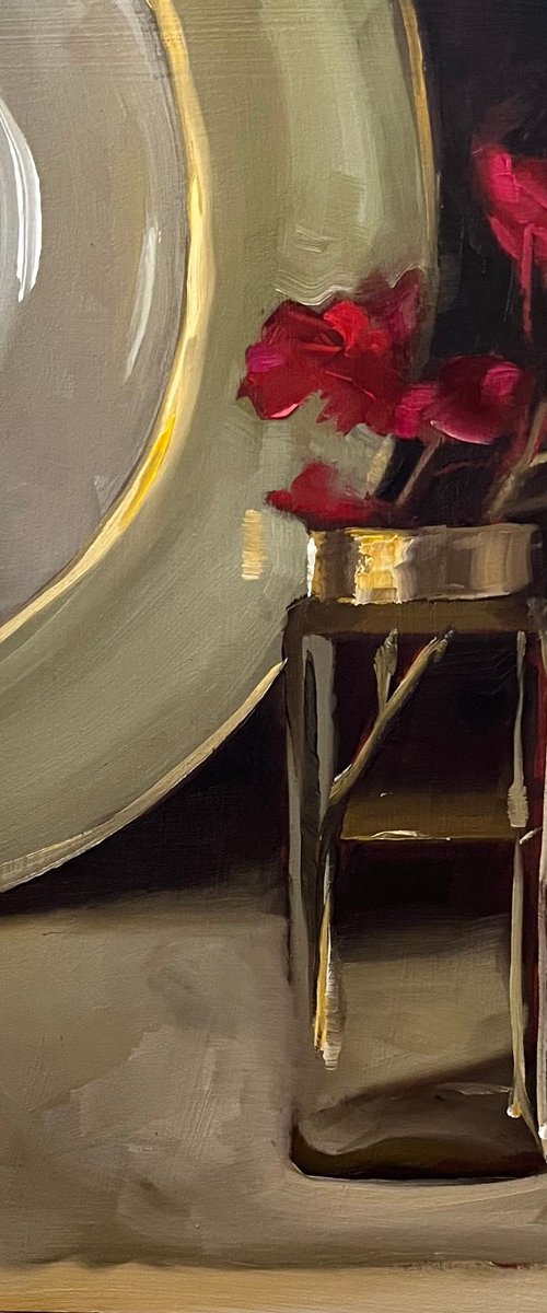 Hydrangea and glass vase by Susie Cornwall