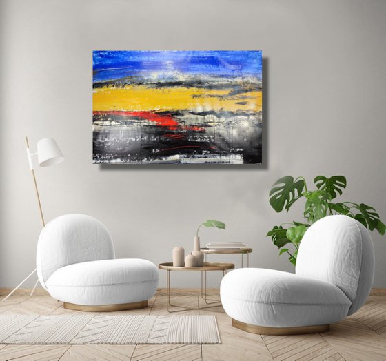 large paintings for living room/extra large painting/abstract Wall Art/original painting/painting on canvas 120x80-title-c731