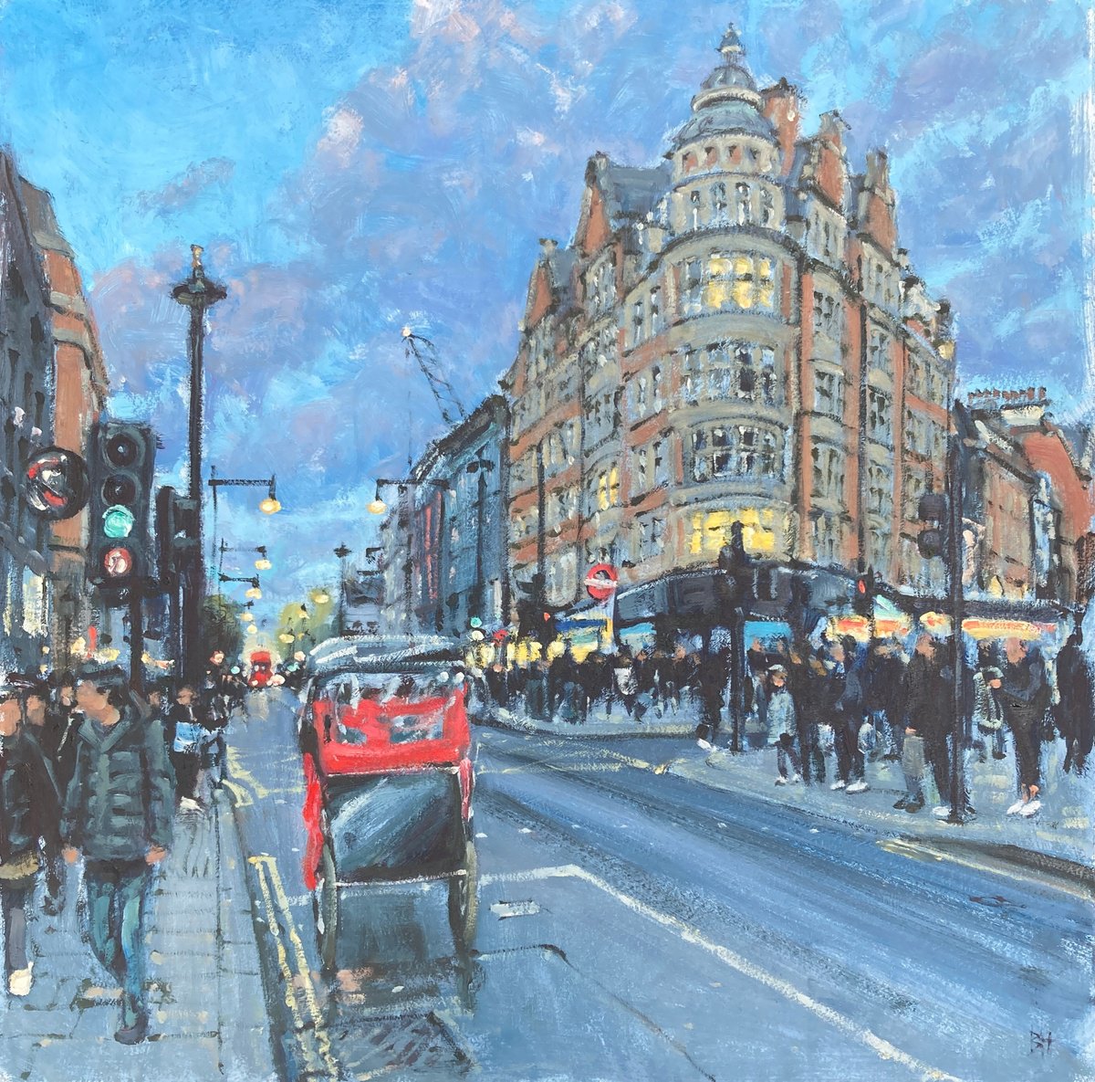 Oxford Street By Ben Hughes, 12 X 12, Artwork For Sale On Artfinder