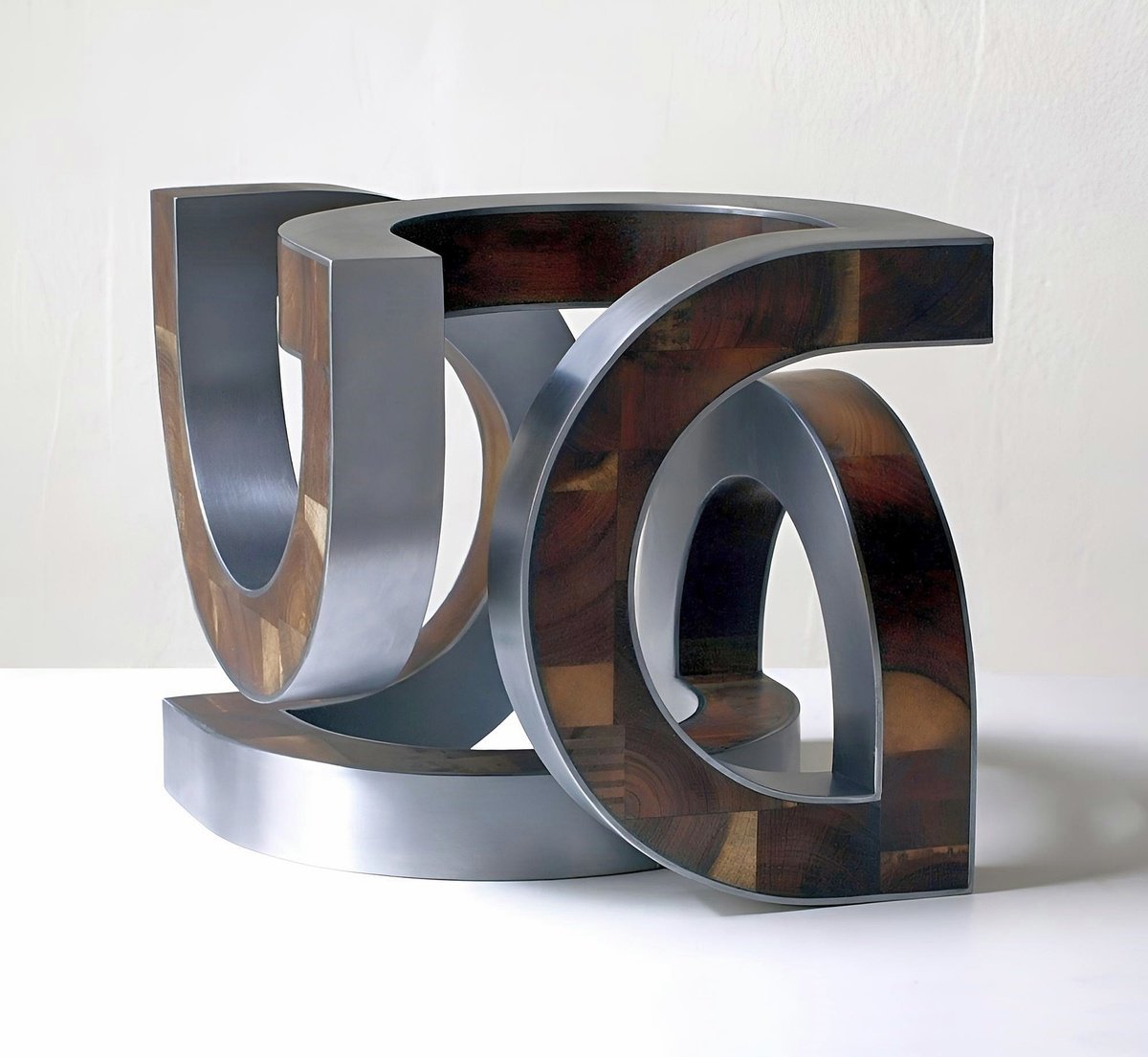 Geometric Cityscapes Sculpture By Nikolaus Weiler, 7 X 7", Archipakt, Original Artwork