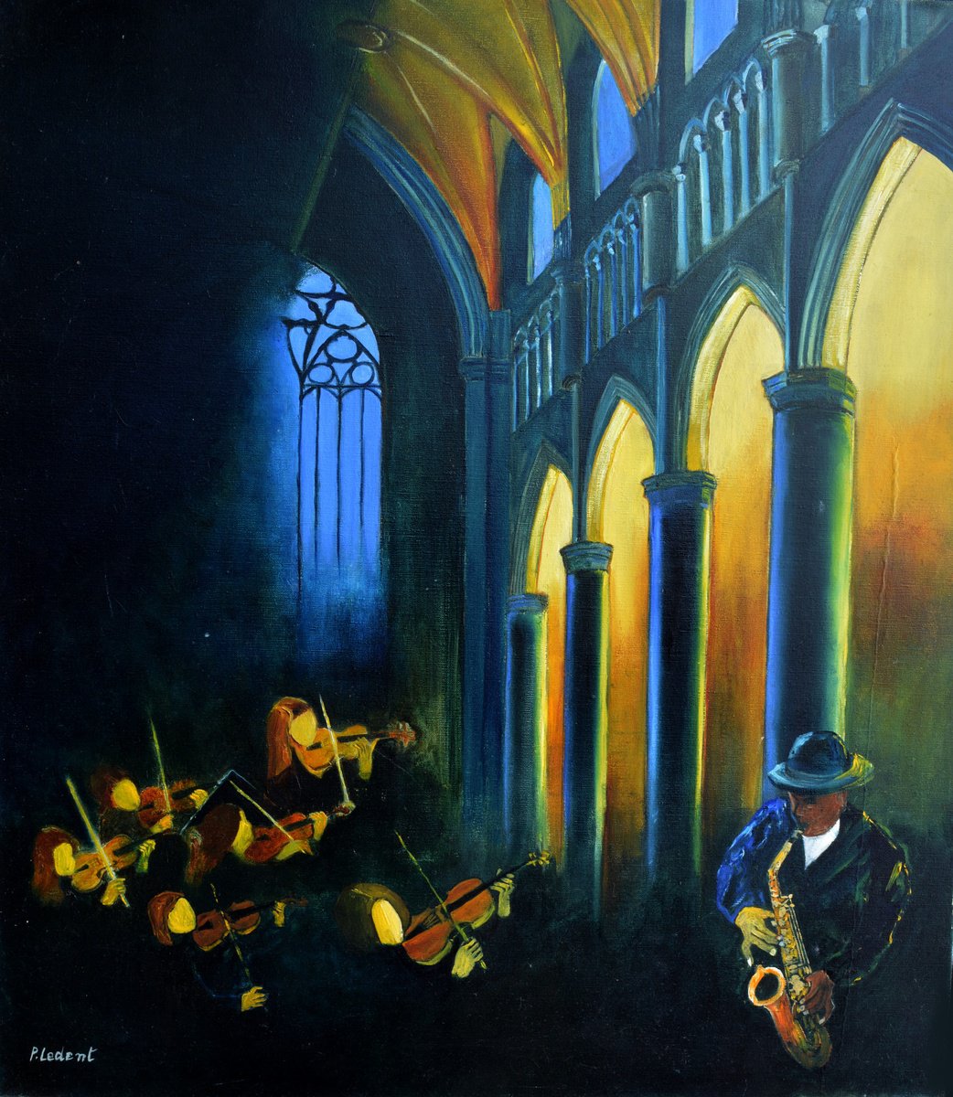 Sax Concerto In A Church Oil Painting By Pol Henry Ledent Artfinder