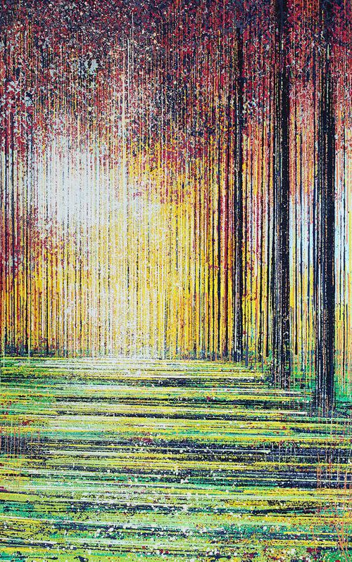 Trees In Bright Spring Colours by Marc Todd
