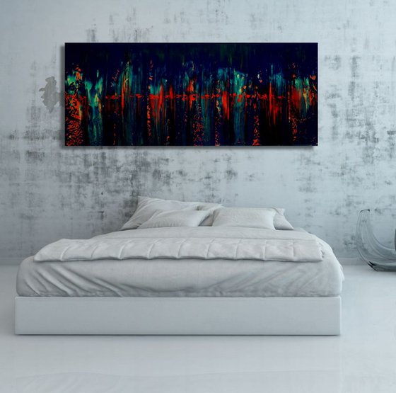 City's Nocturnal Heartbeat  (50 x 120 cm)