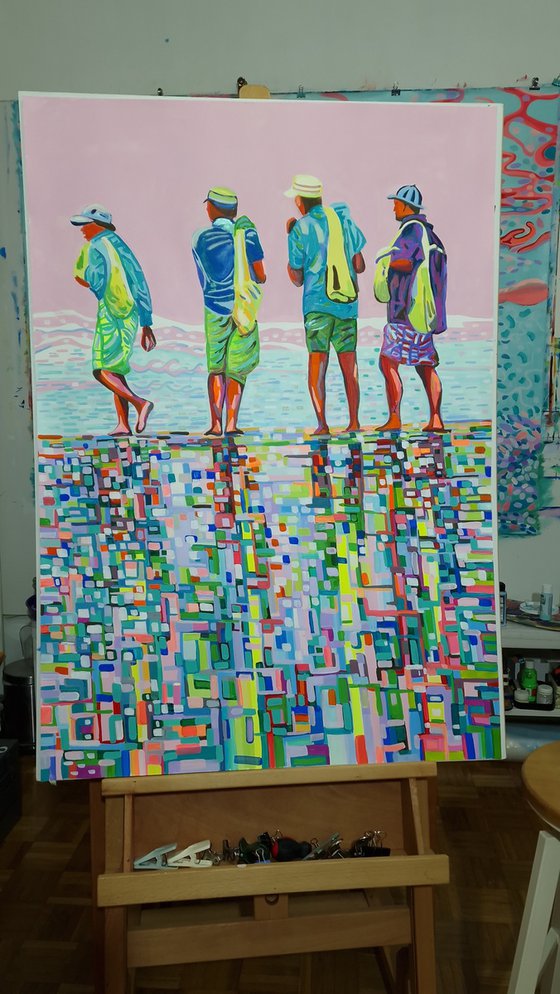 At the beach / 100 x 70 cm