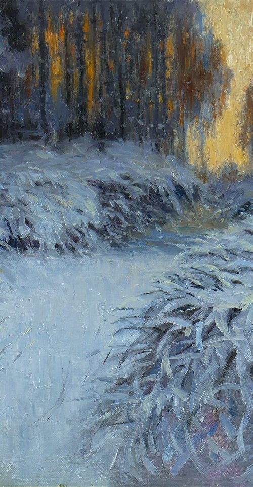 Winter Lace - original winter painting by Nikolay Dmitriev