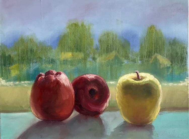 Apples Oil Painting On Canvas 30x40 Cm Artfinder