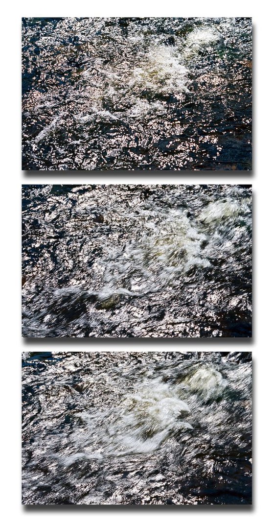 Water (Triptych) - Three 24x16in Aluminium Panels