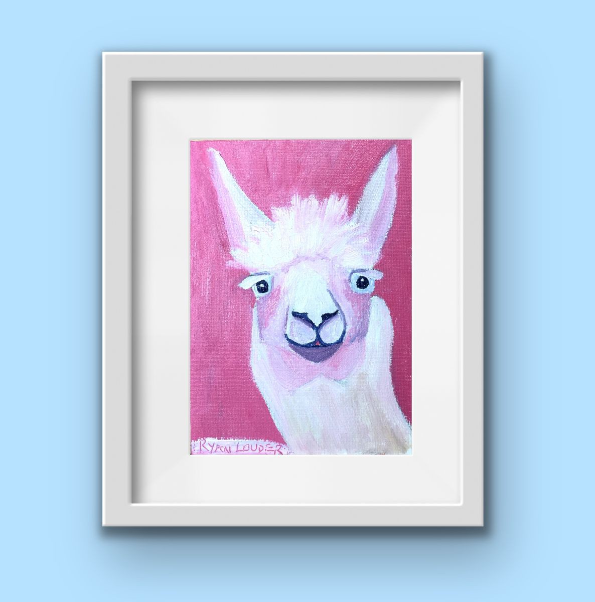 Llama 2018 Oil Painting By Ryan Louder Artfinder