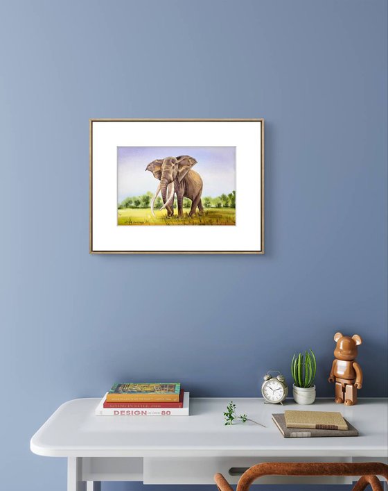 Majestic Elephant in Savanna