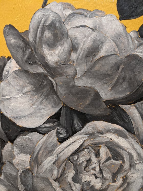 Flowers on a yellow background