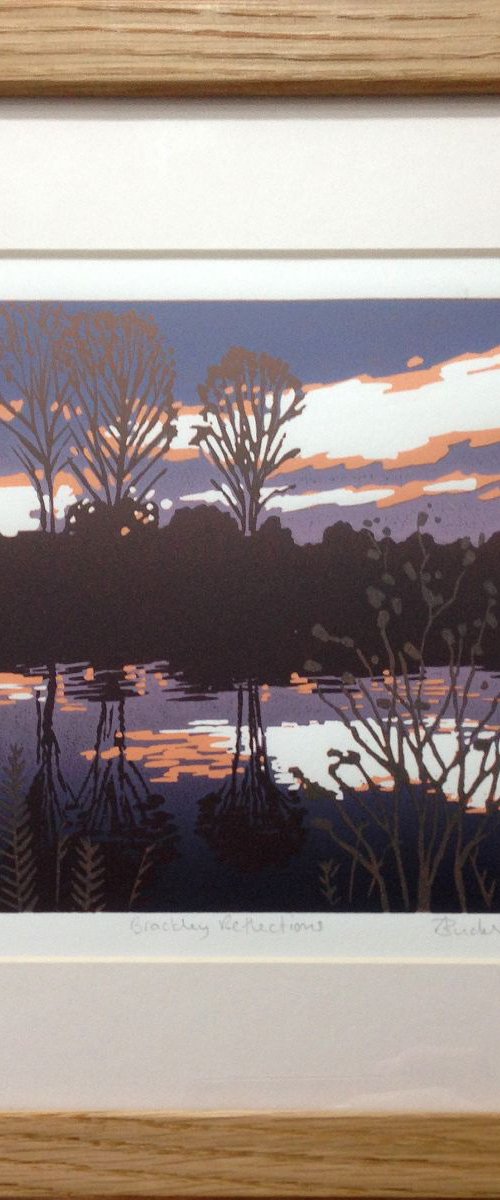 Brackley Reflections, framed by Alexandra Buckle