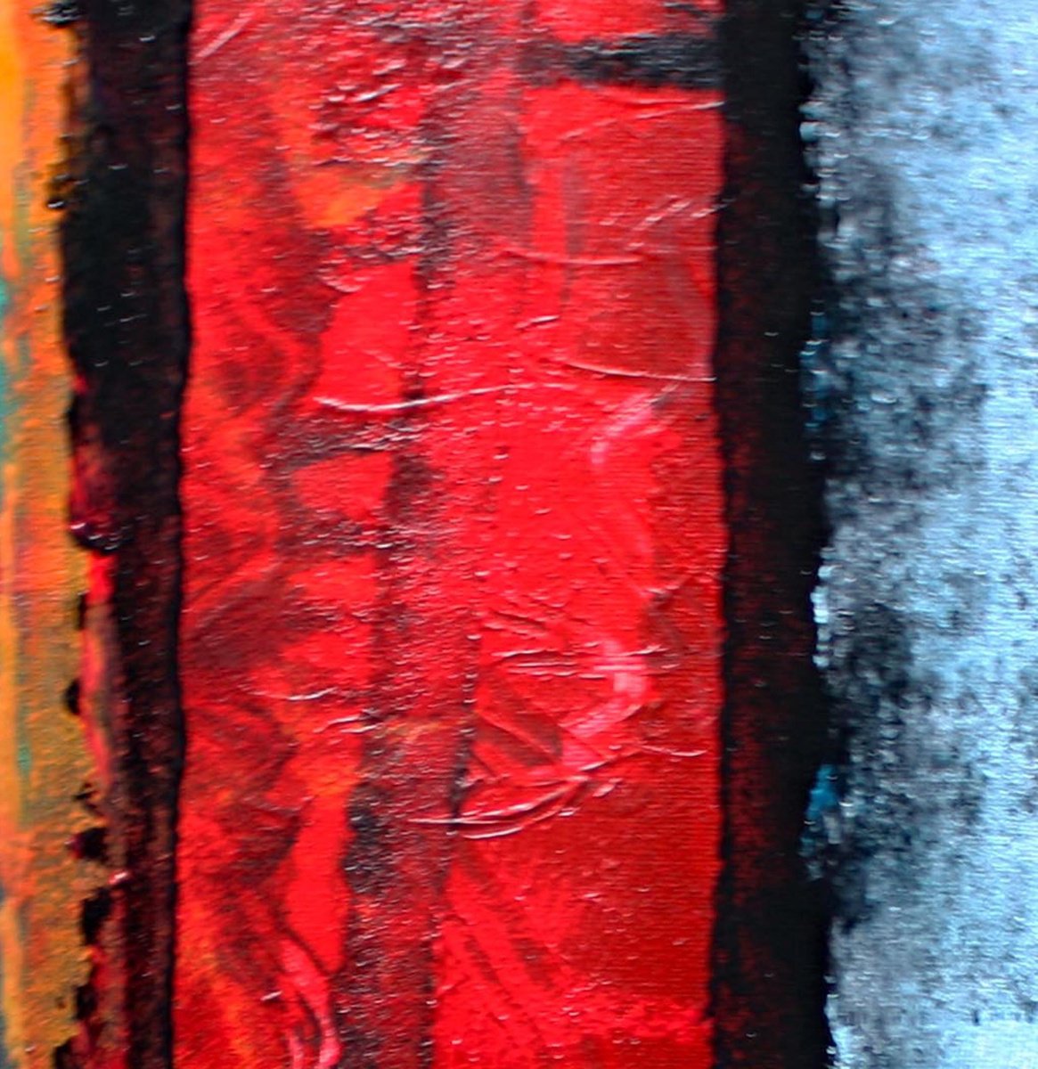 Geometric Abstract Acrylic Painting By Jacques Donneaud, 20 X 20, Graffitis, Original Artwork