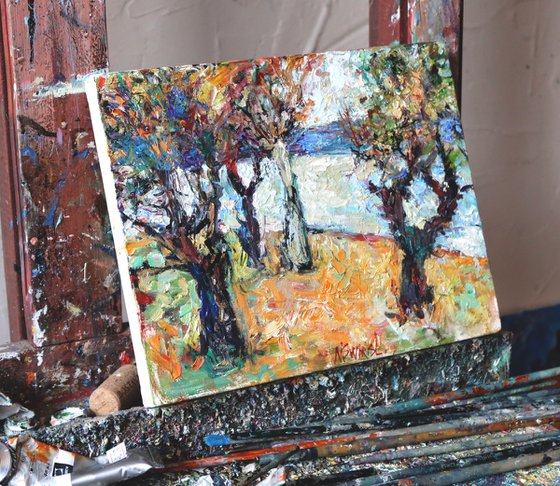 “Trees by the River”