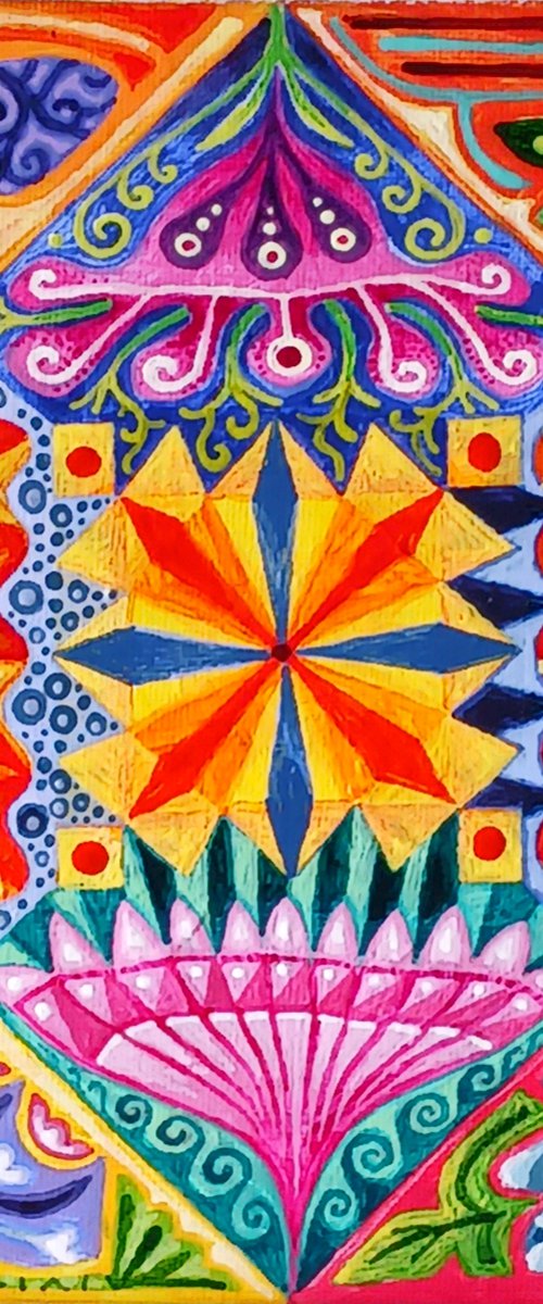 The Sun Shining on 8 Flowers by Imogen Skelley