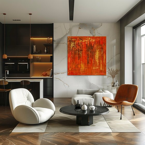 Hand-painted Red Gold