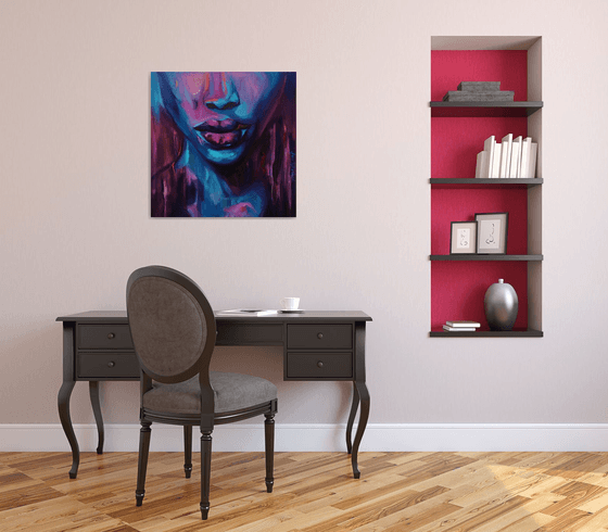 EMPOWERED - Black woman wall art Contemporary African American home decor