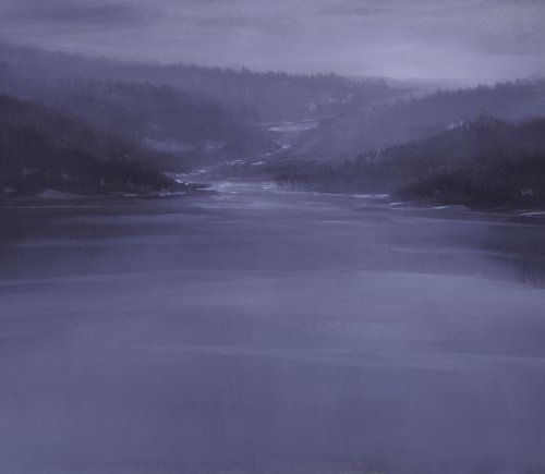 Icy landscape. Large painting. by Rafael Carrascal