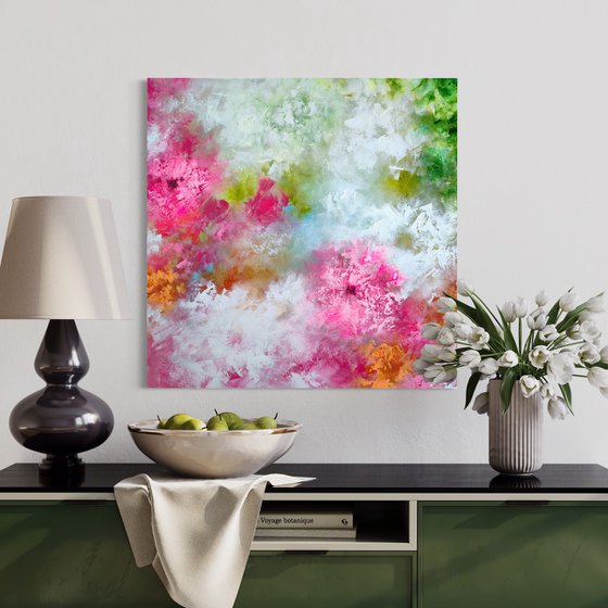 "Just Summer on my mind" from the "Colours of Summer" collection, abstract flower painting