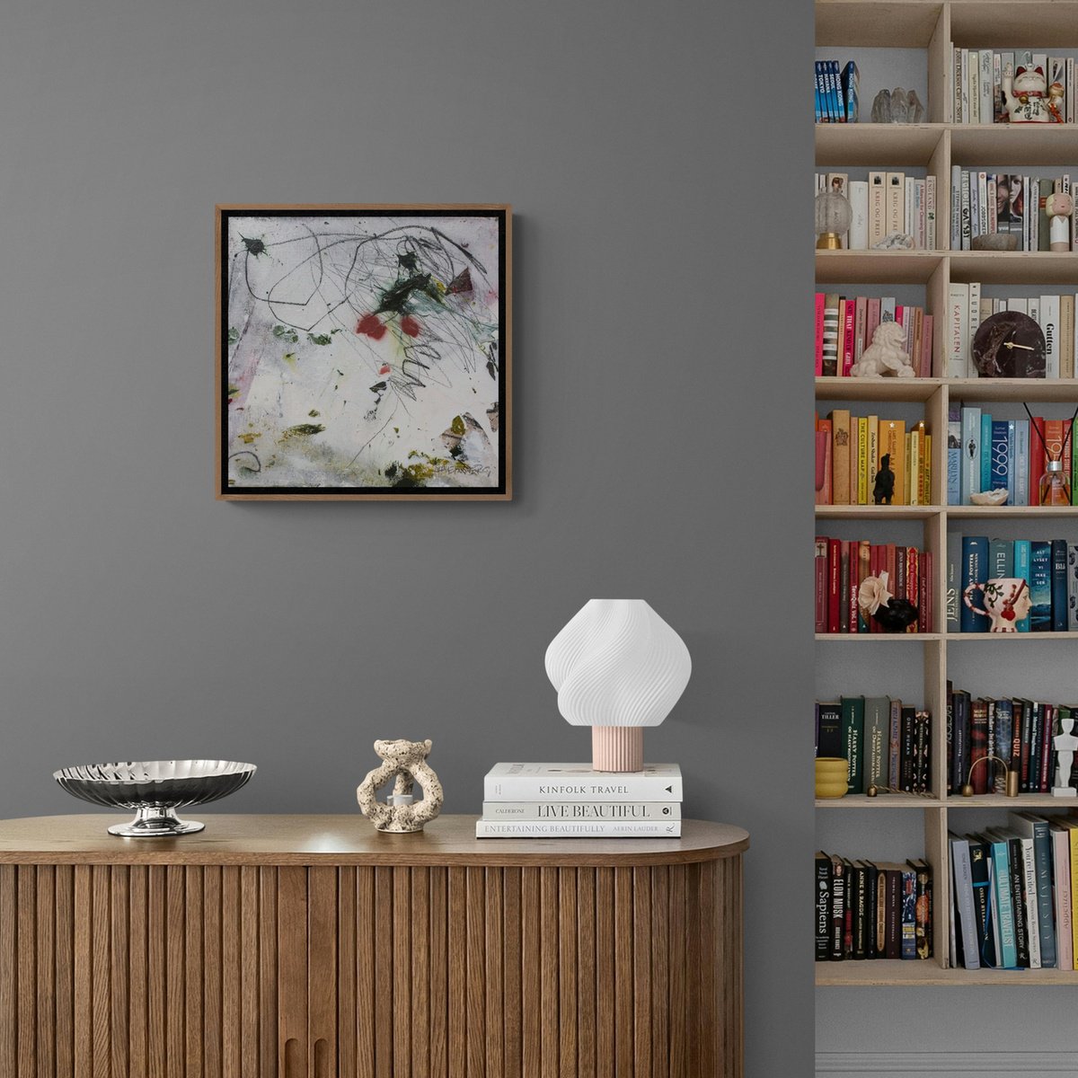 Abstract Botanical Painting By Daniela Schweinsberg, 12 X 12, Petals On My Skin I, Original Artwork