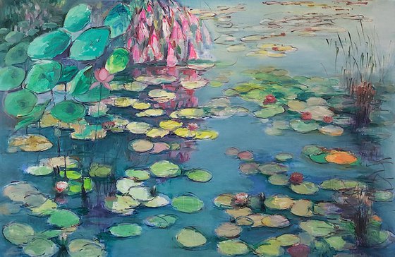 Monet's Garden in Morning