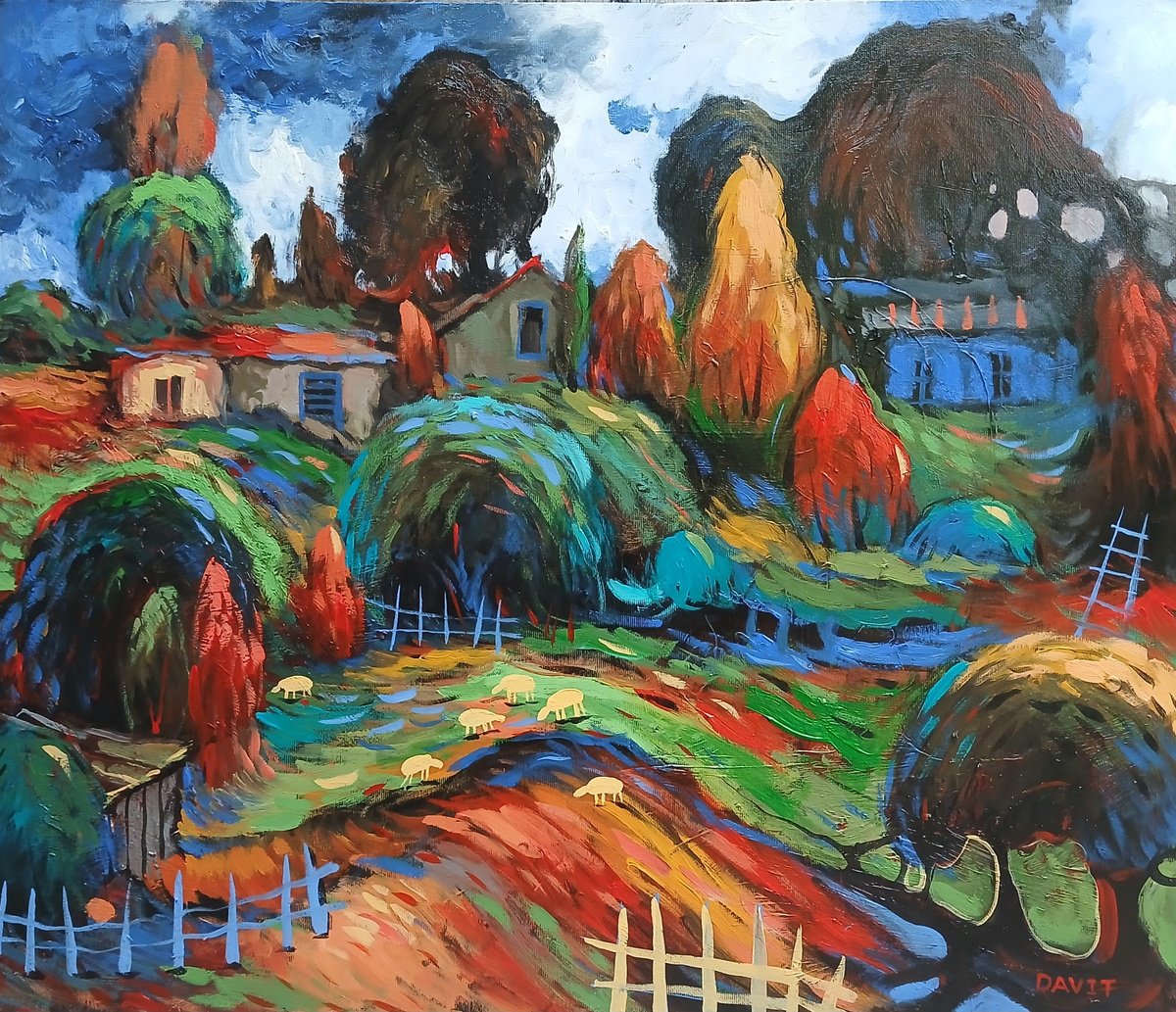 Where The Fields Breathe By Davit Arstamyan, 28 X 24, Artwork For Sale On Artfinder