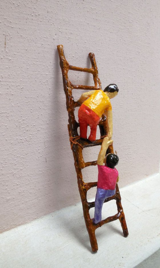 Kids Climbing Ladder