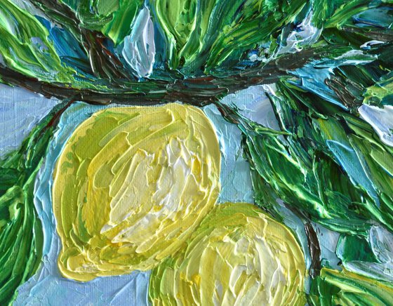 Lemons (20x20x2cm) - Original Acrylic Painting