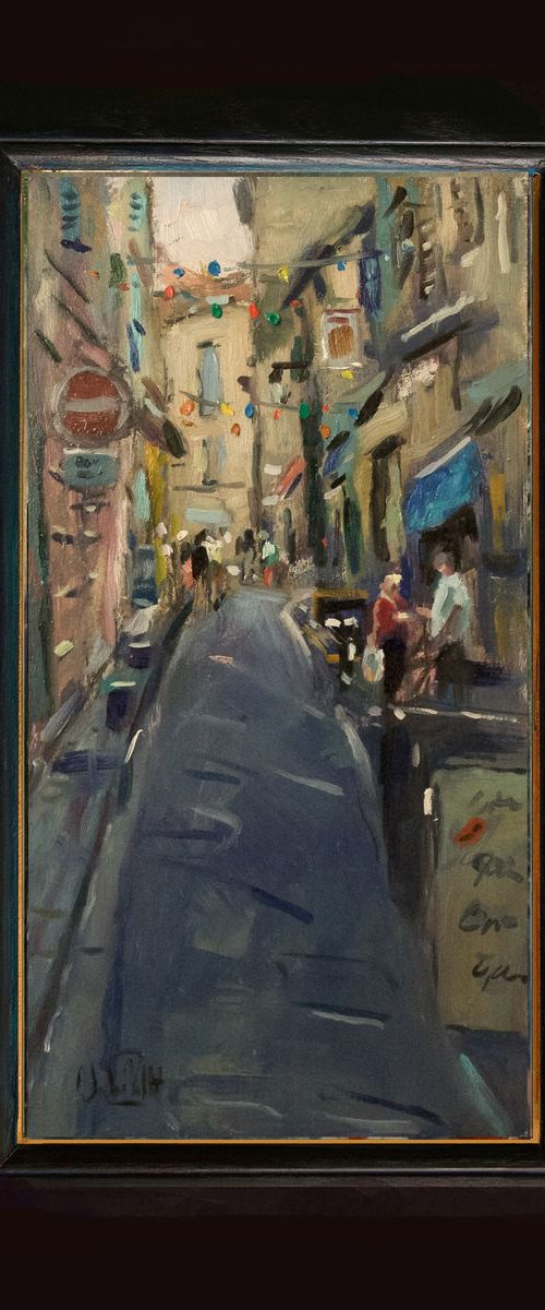 Street in Arles with Flags by Andre Pallat