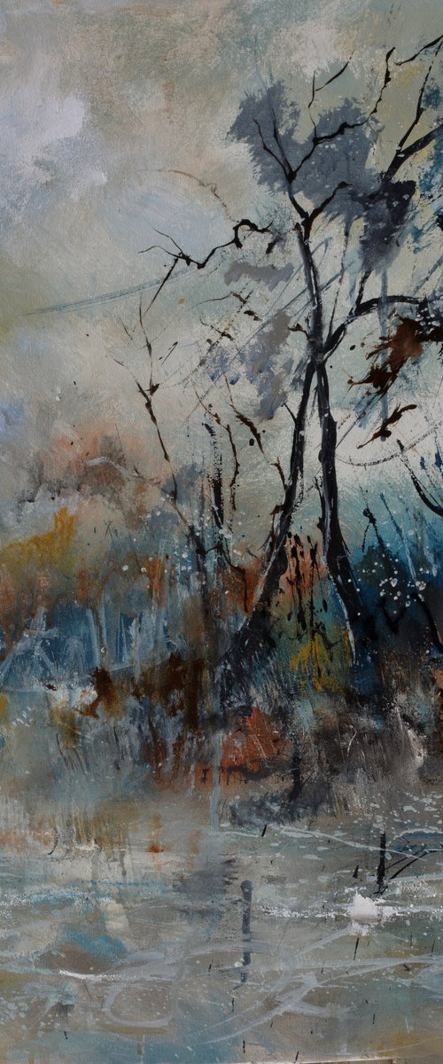 By the river in winter by Pol Henry Ledent