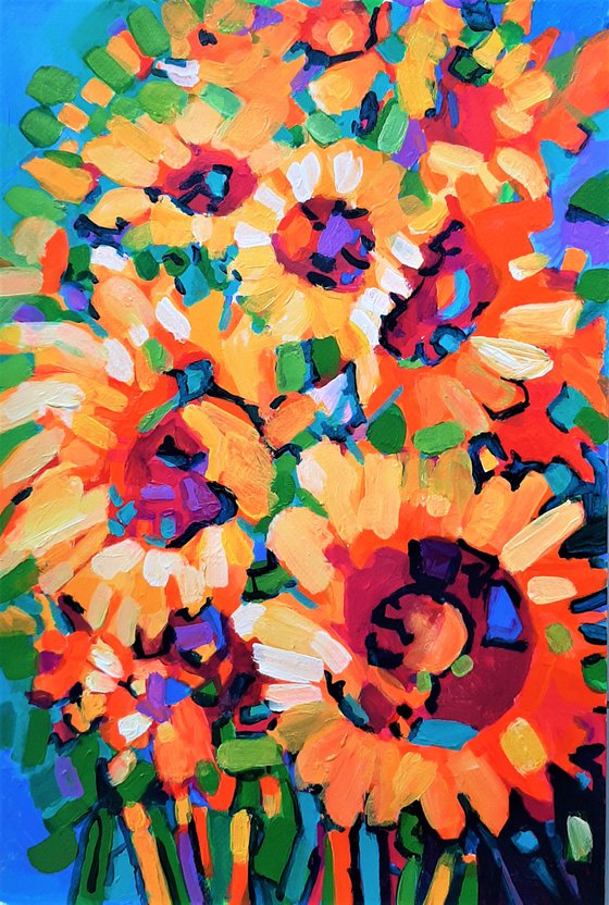 Sunflowers / 52 X 34,5 cm