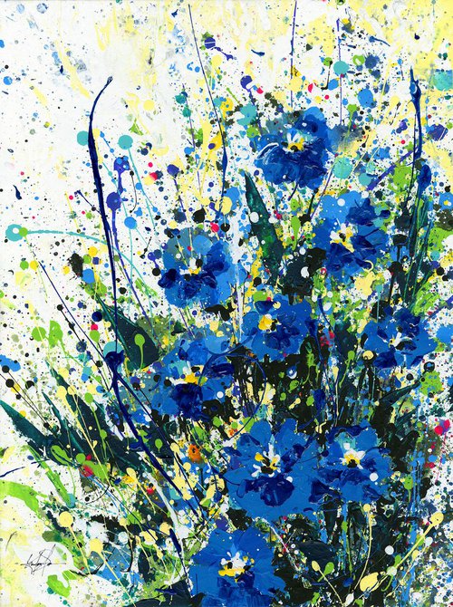 Blue Wonder - Floral art by Kathy Morton Stanion by Kathy Morton Stanion