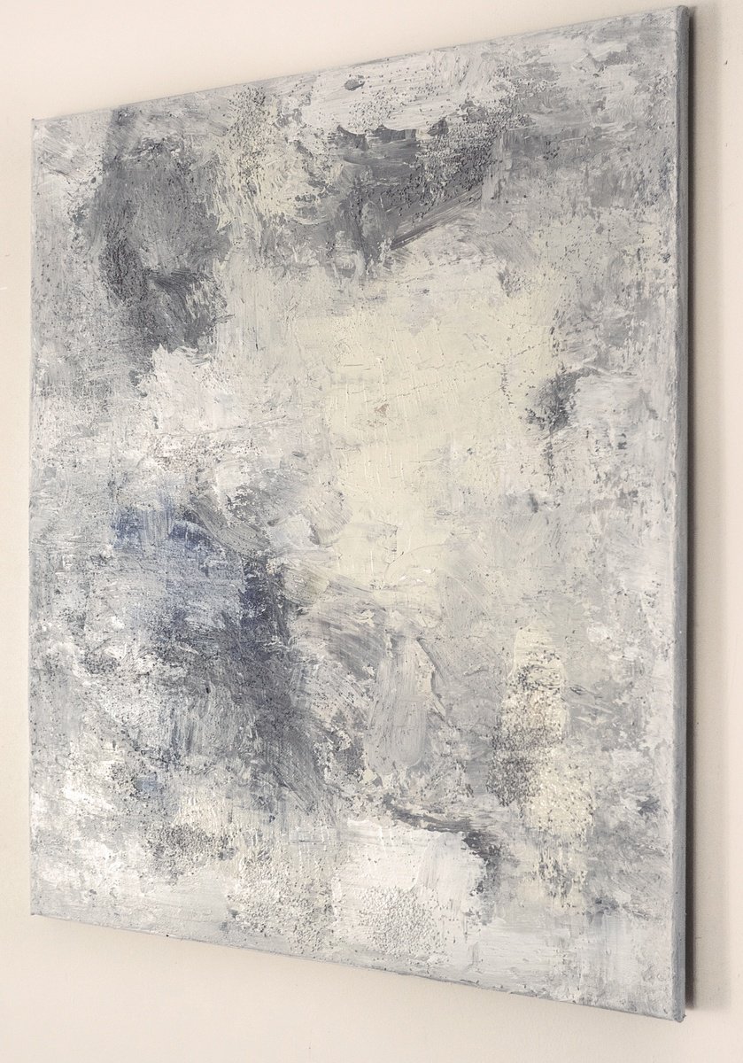 Impressionistic Landscape Acrylic Painting By Davina Nicholas, 20 X 24, Winters Feel, Original Artwork