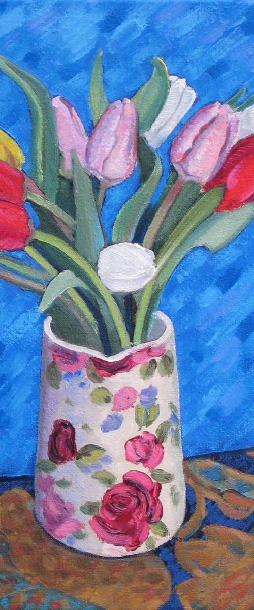 Tulips in a Jug by Richard Gibson