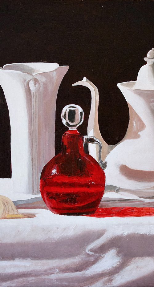 The Cranberry Glass Cravat by Gray Jacobik