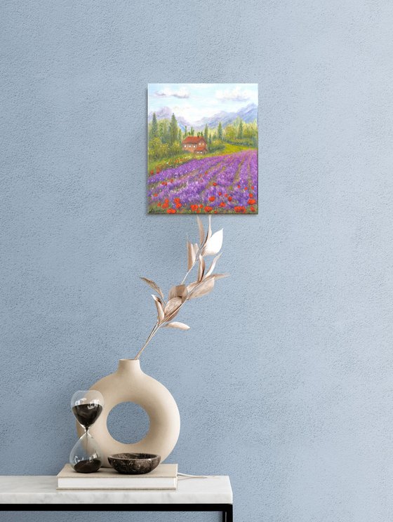 Lavender and poppies