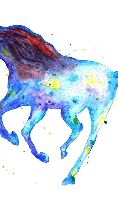 Playful horse by Luba Ostroushko