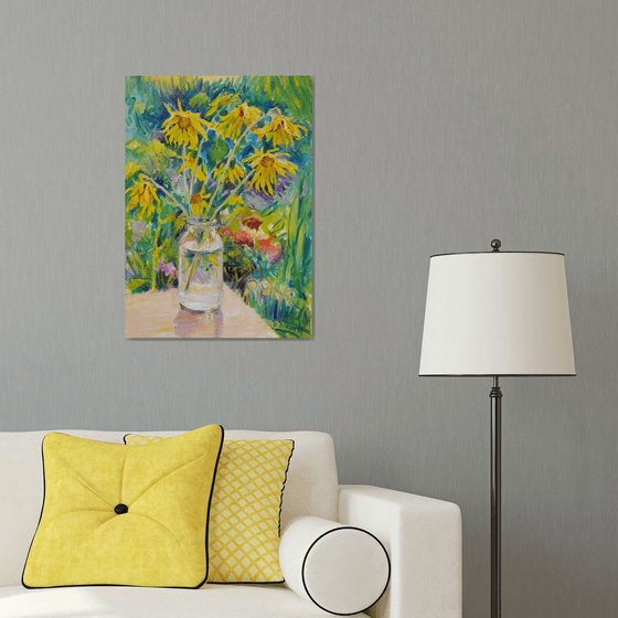 Sunflowers, sunny day